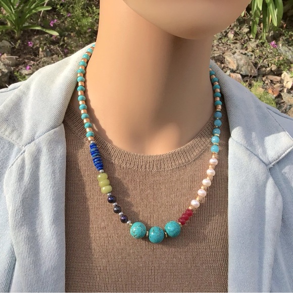 Turquoise Sundance Charm Necklace